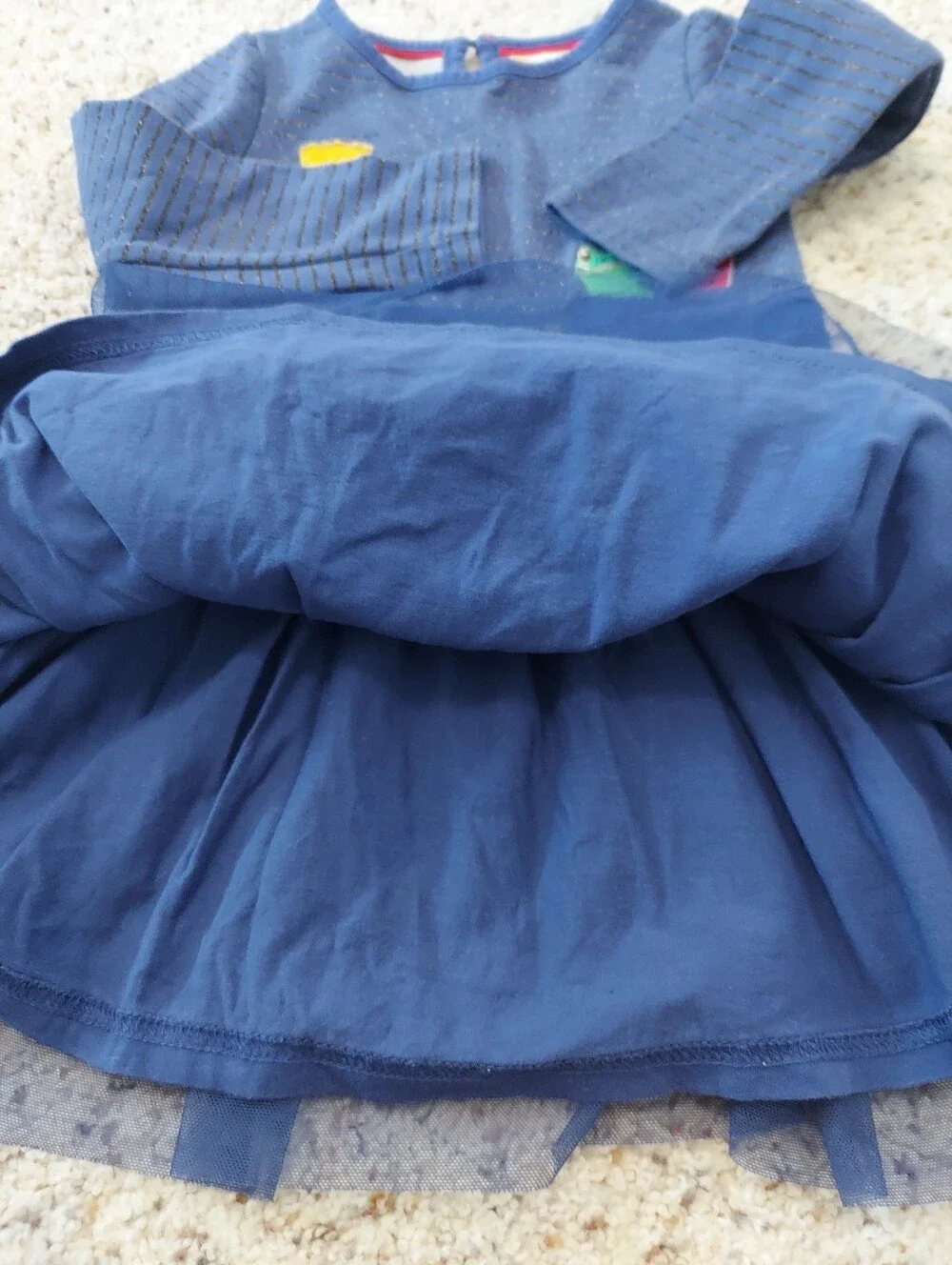 Mini Boden Starboard Blue Witch Halloween Tulle Dress Girl 3-4 Yrs